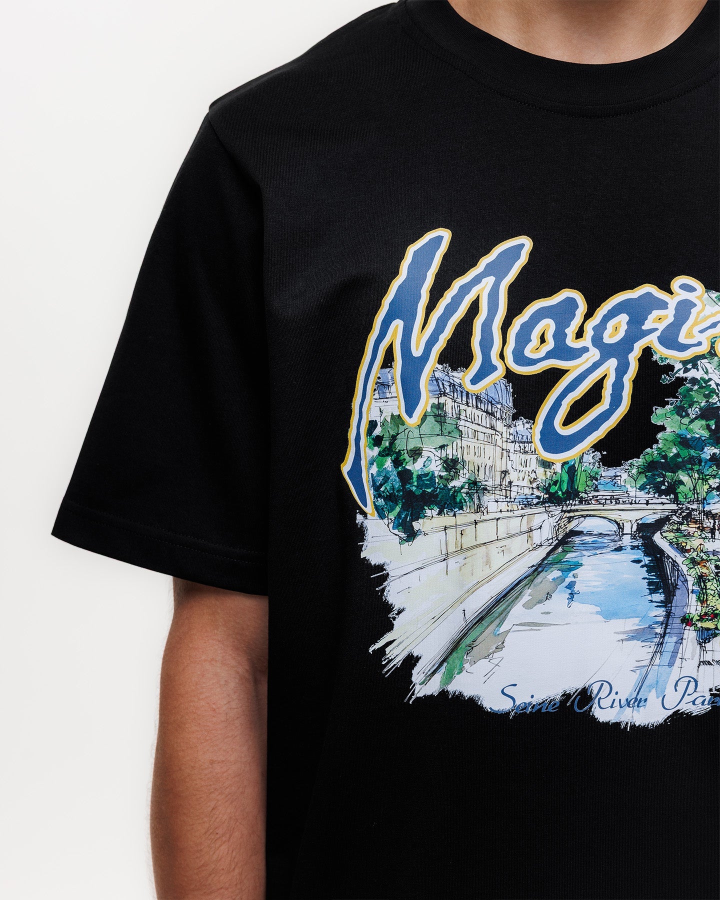 MAGIRI Seine River Printed Black T-Shirt